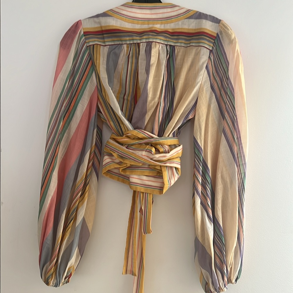 Zimmermann Mae wrap crop blouse - Picture 6 of 7